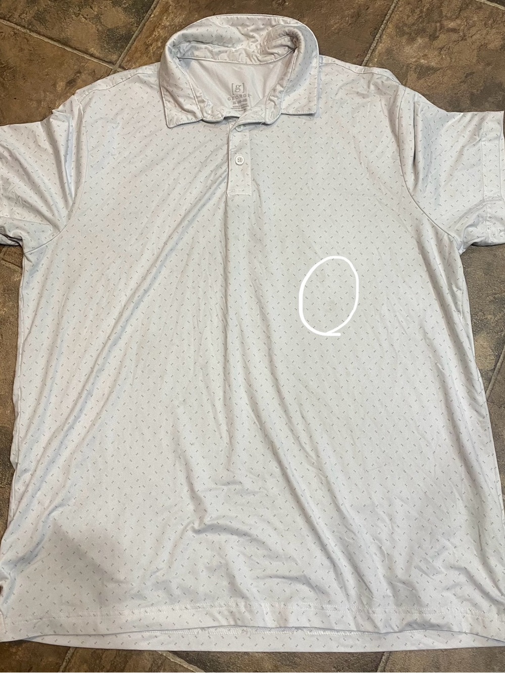 George Polo Shirt with Micro Dot Print